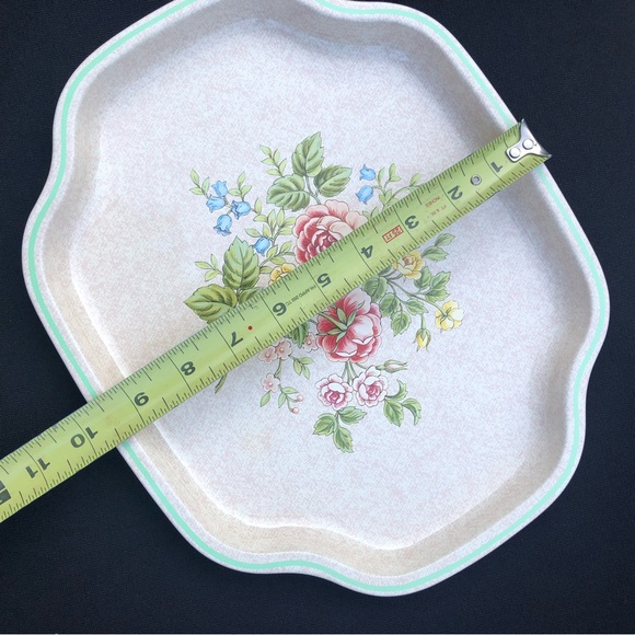 Vintage Avon Floral Metal Tray - Made in England - Picture 5 of 11